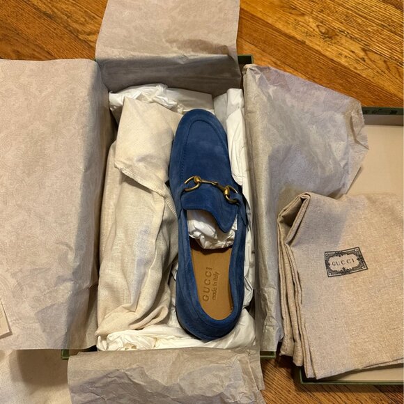 Gucci Jordaan Suede Loafer Men\'s Blue 10.5 main image 5